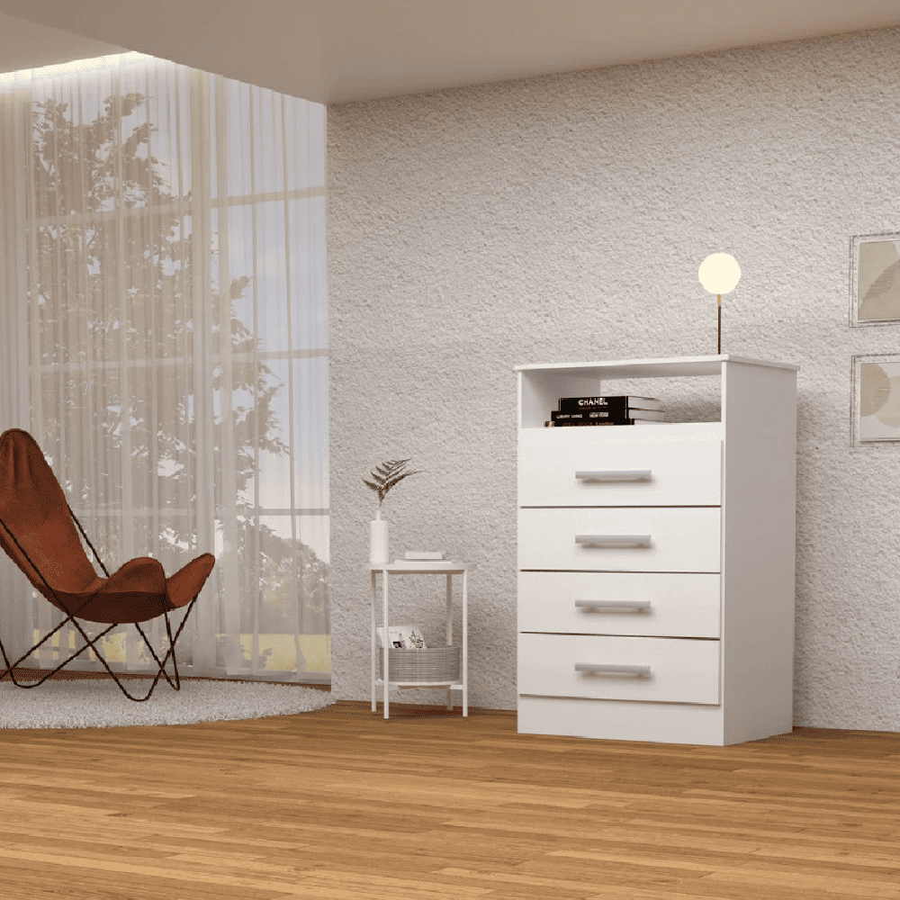 C&ocirc;moda Branca 4 Gavetas ACP J&eacute;ssica, Branco, large image number 1